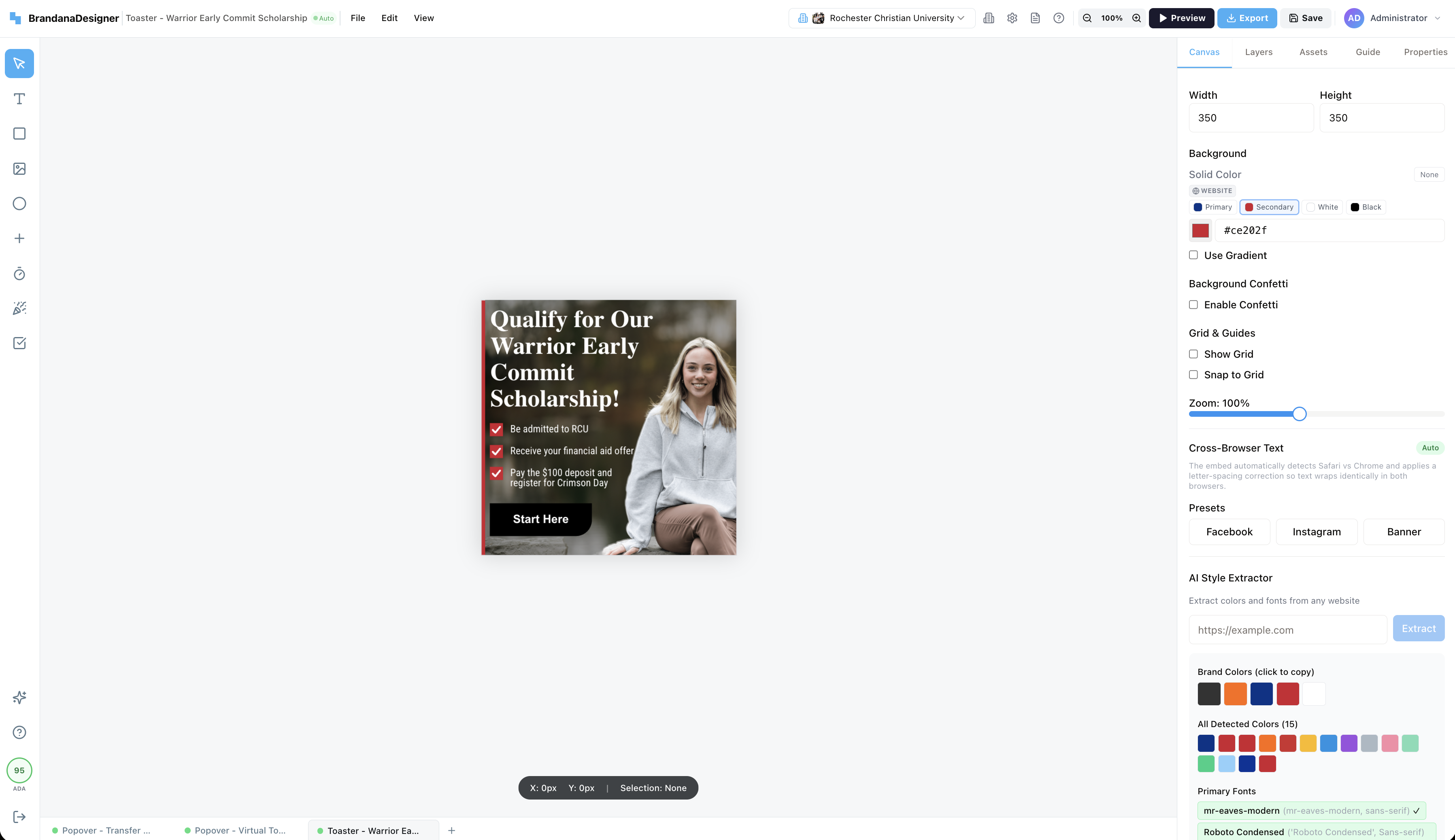 Brandana AI design editor