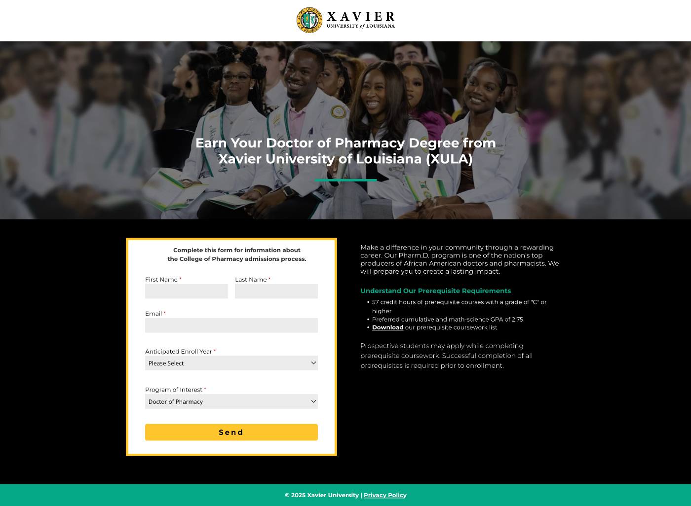 XULA COP landing page